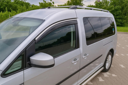 Window Deflectors with Chrome Trim Niken Luxury (2 pcs) for Volkswagen Caddy 2015-2020 - image 4