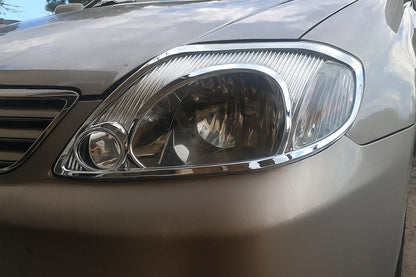 Headlight Covers V1 (2002-2004, 2 pcs, plastic) for Toyota Corolla 2002-2007 - image 1