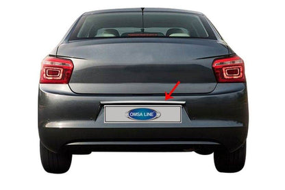 Plates above the number (stainless steel) for Citroen C-Elysee - Reelken Auto