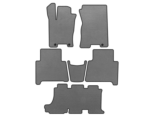 EVA Floor Mats (3 Rows, Gray) for Kia Mohave 2008-2016 - image 1