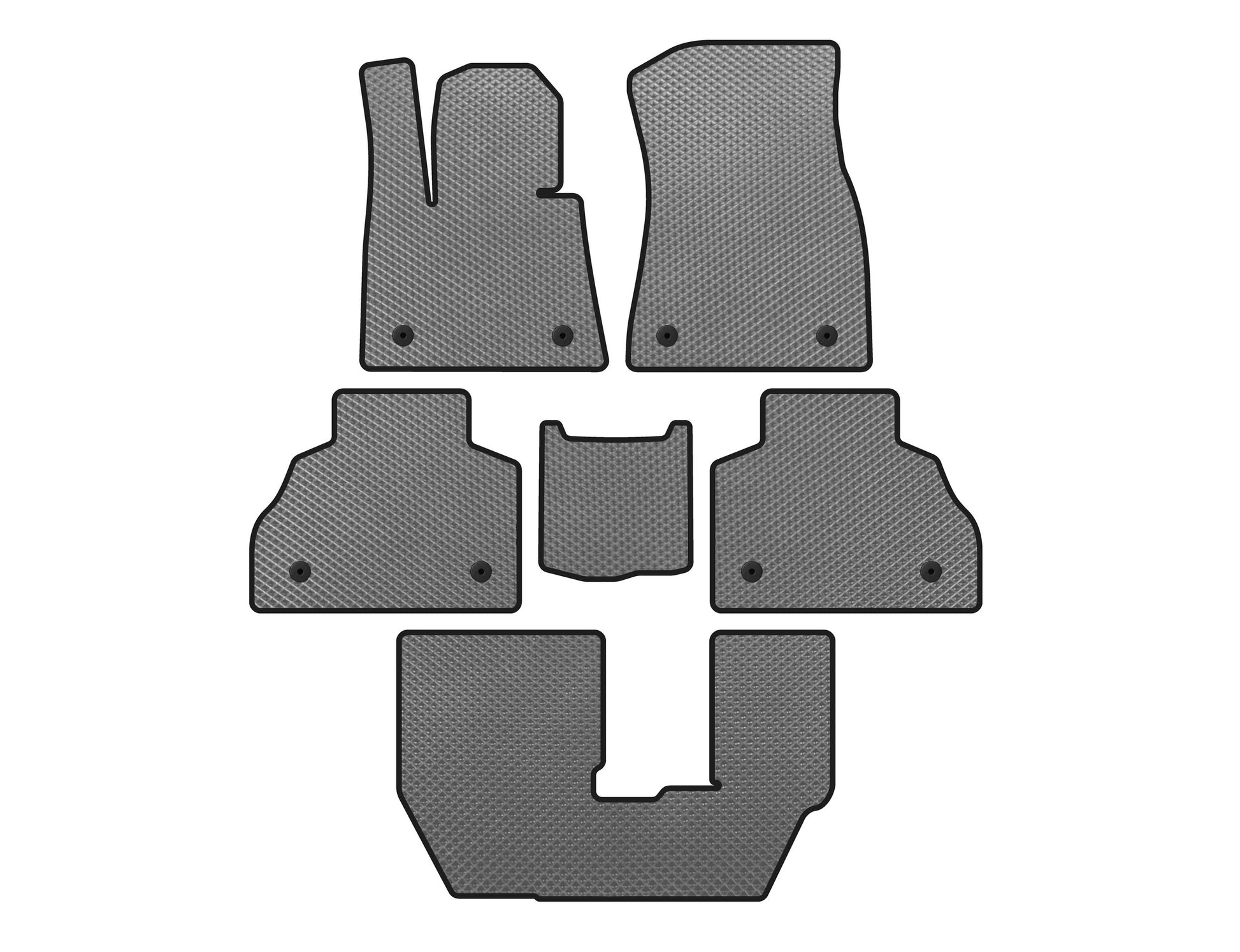 EVA Floor Mats (3 Rows, Gray) for BMW X7 G07 2019- - image 1