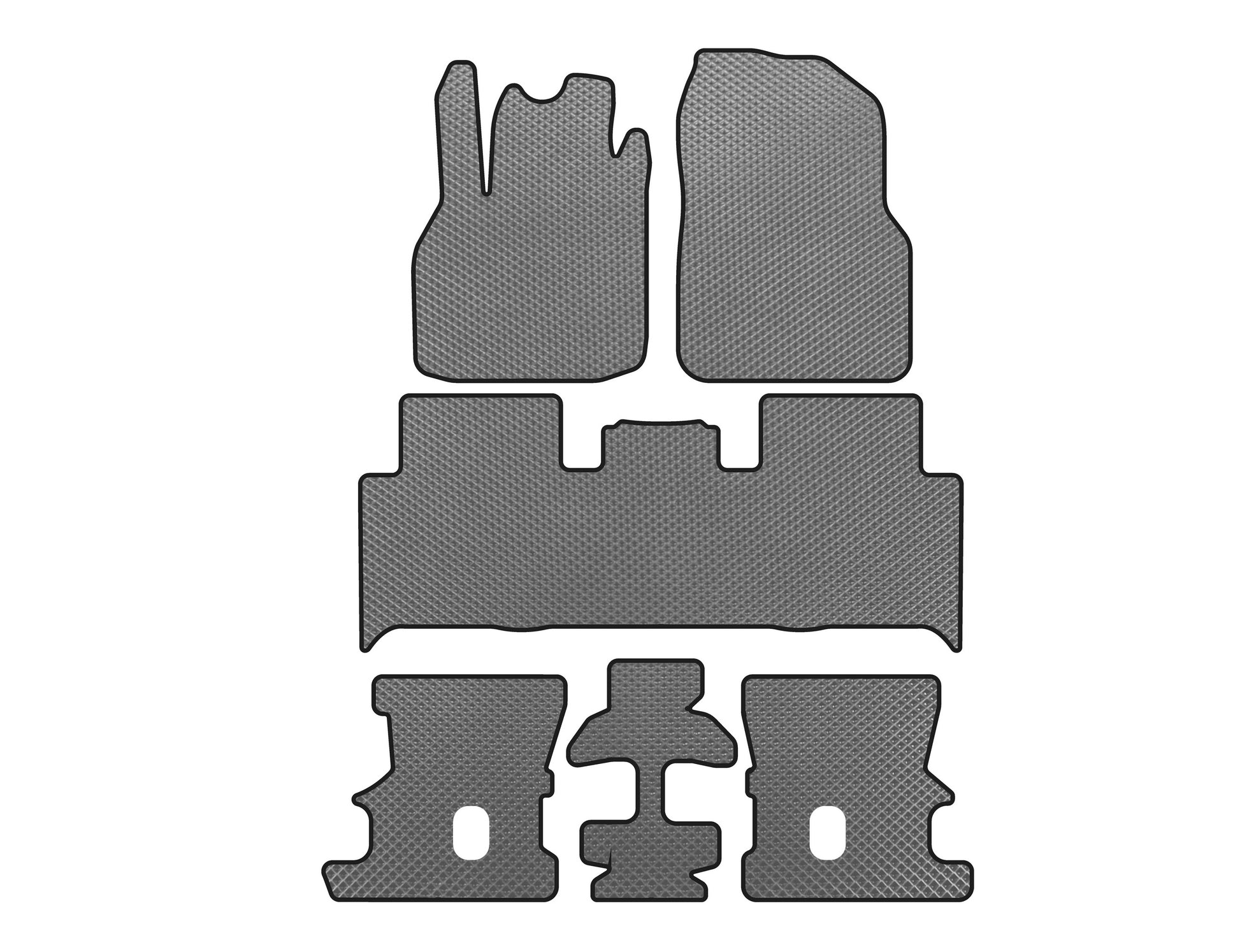 EVA Floor Mats (3 Rows, Gray) for Renault Scenic/Grand 2003-2009 - image 1