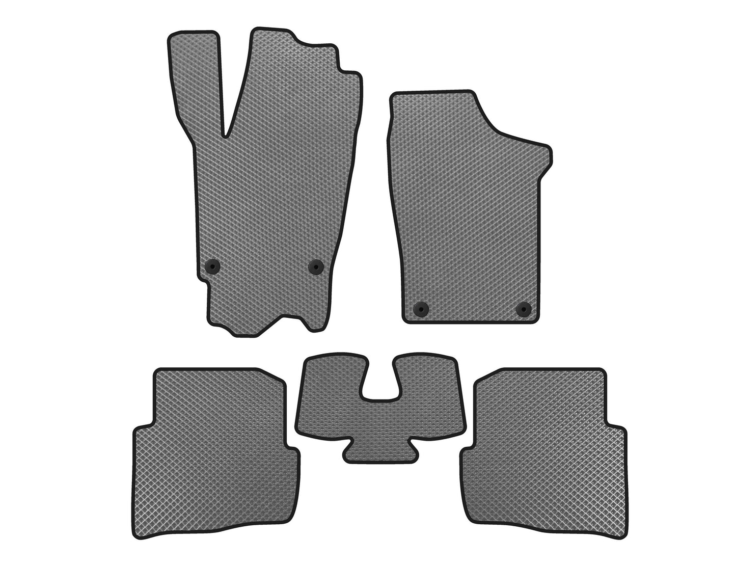 EVA Floor Mats (HB, 3-Door, Gray) for Volkswagen Fox 2003-2021 - image 1