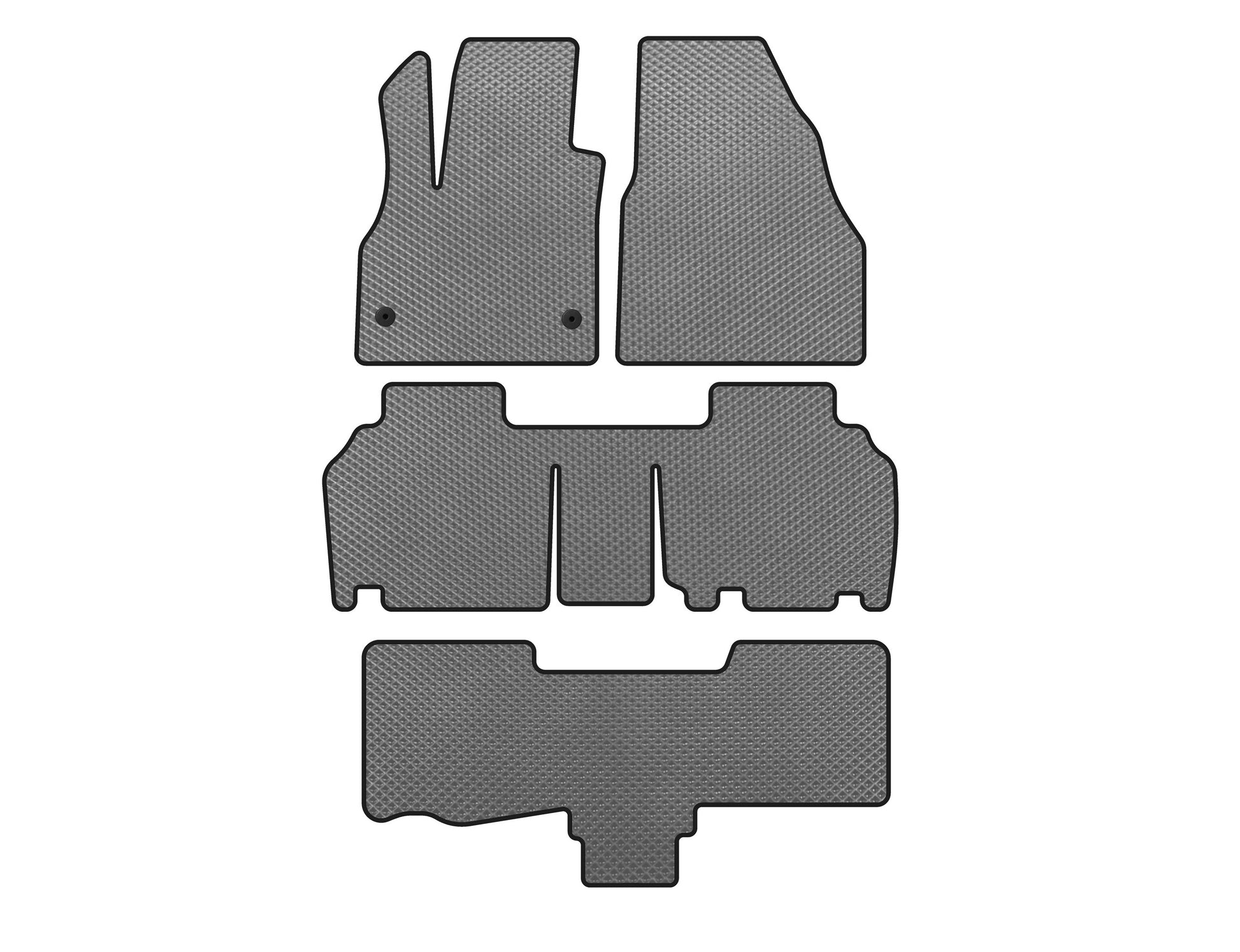 EVA Floor Mats (3 Rows, 5-Door/7-Seater, Grey) for Renault Kangoo 2008-2020 - image 1