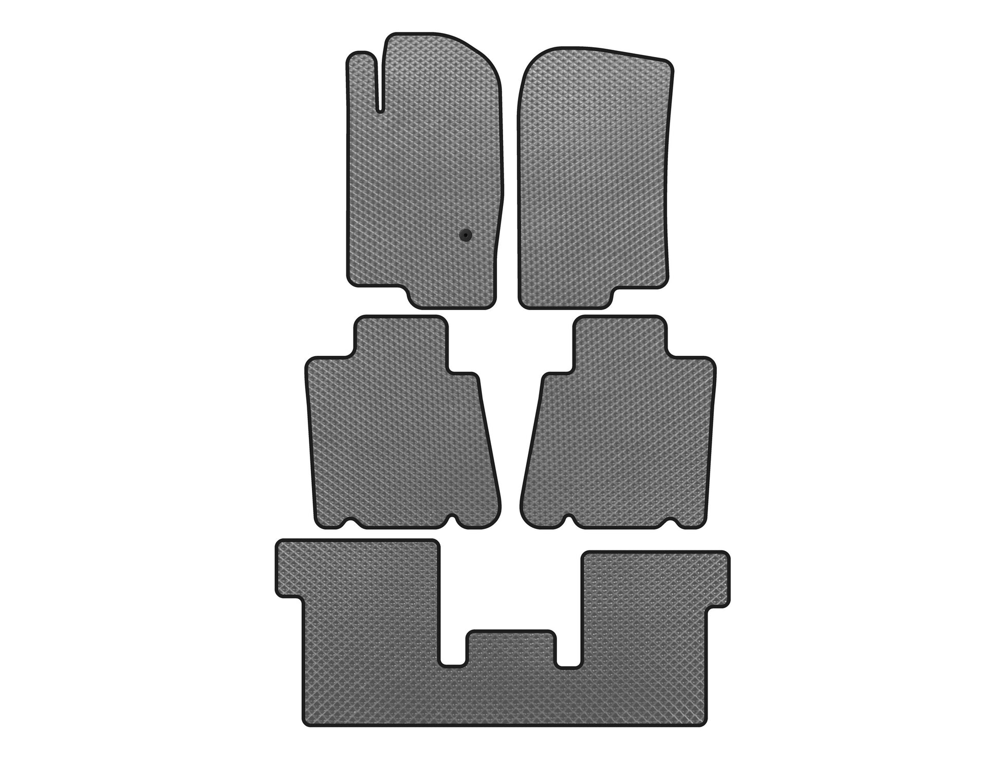EVA Floor Mats (3 Rows, Gray) for Ford Explorer 2001-2005 - image 1