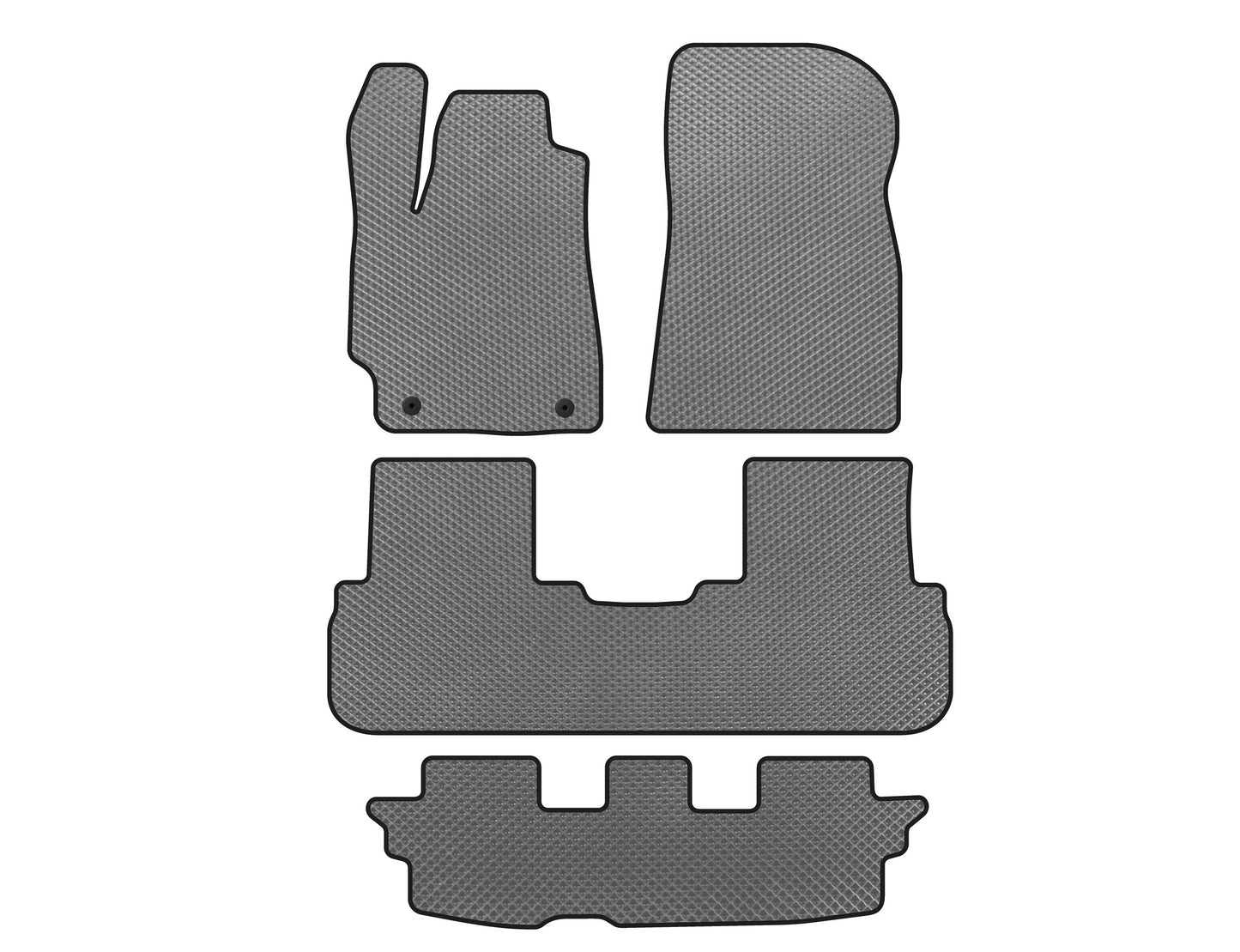EVA Floor Mats (3 Rows, Gray) for Toyota Highlander 2008-2013 - image 1