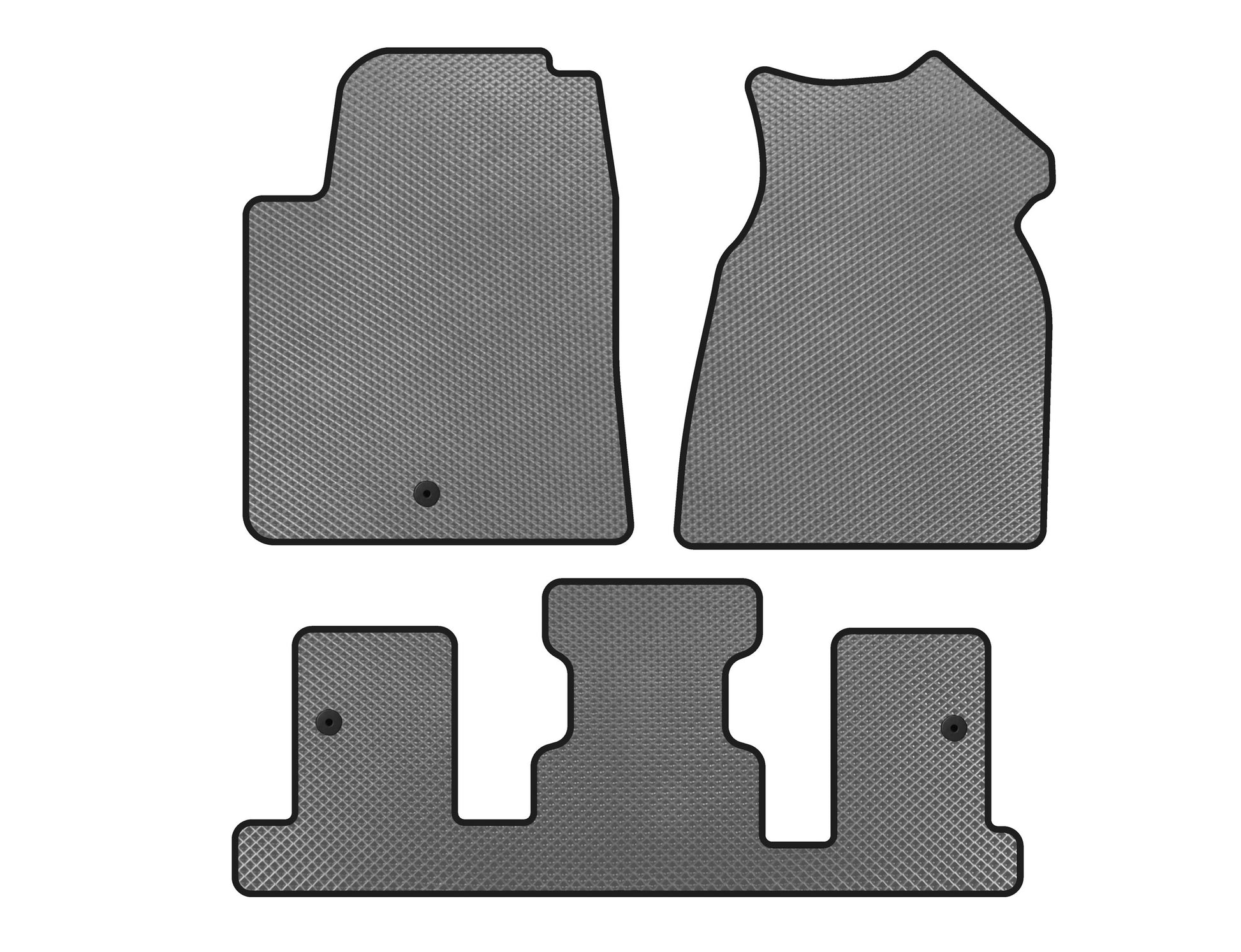 EVA Floor Mats (1+3 Row, 2013-2017, Gray) for GMC Acadia 2006-2017 - image 1