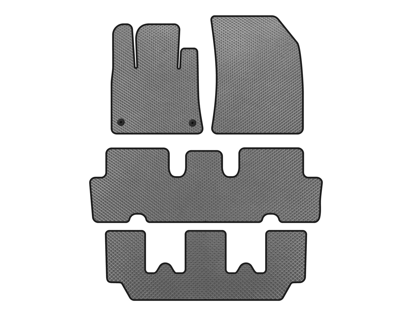 EVA Floor Mats (3 Rows, Gray) for Citroen C-4 Picasso 2013-2022 - image 1