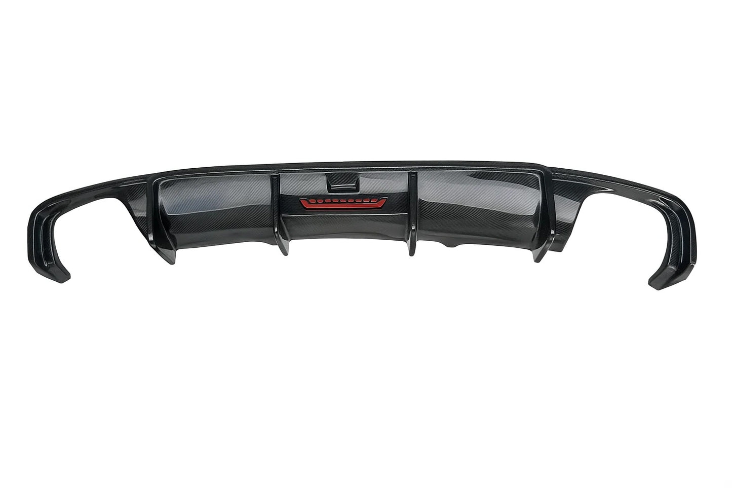 Rear Bumper Diffuser (for Base SD 2015-2019, Carbon) for Audi A4 B9 2015-2024 - image 2