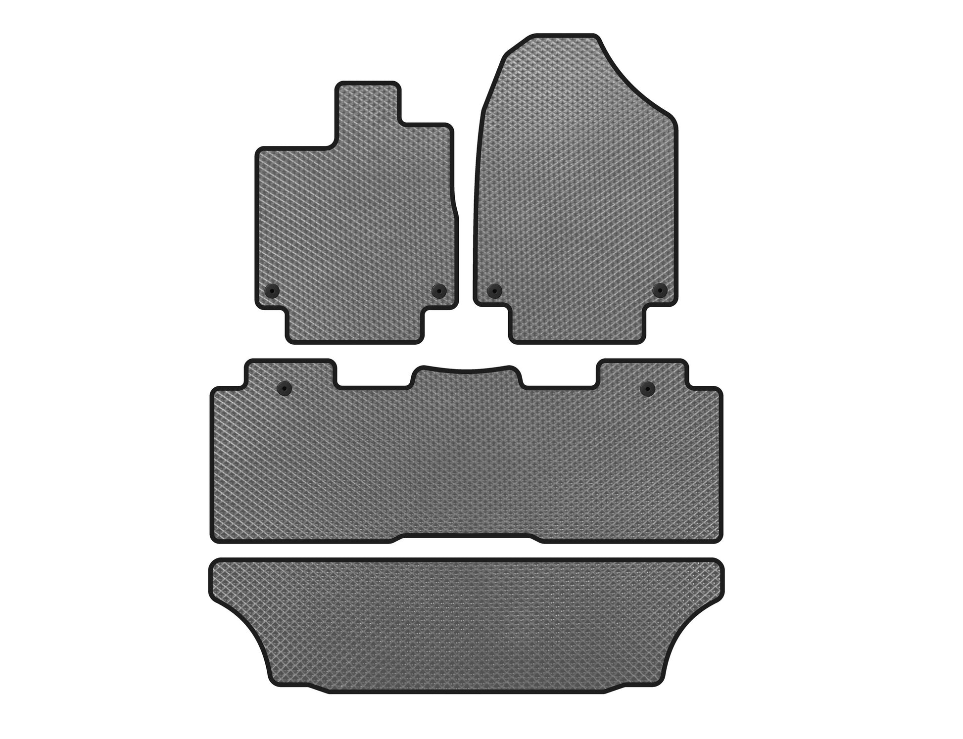 EVA Floor Mats (3 Rows, Gray) for Honda Odyssey 2017– - image 1