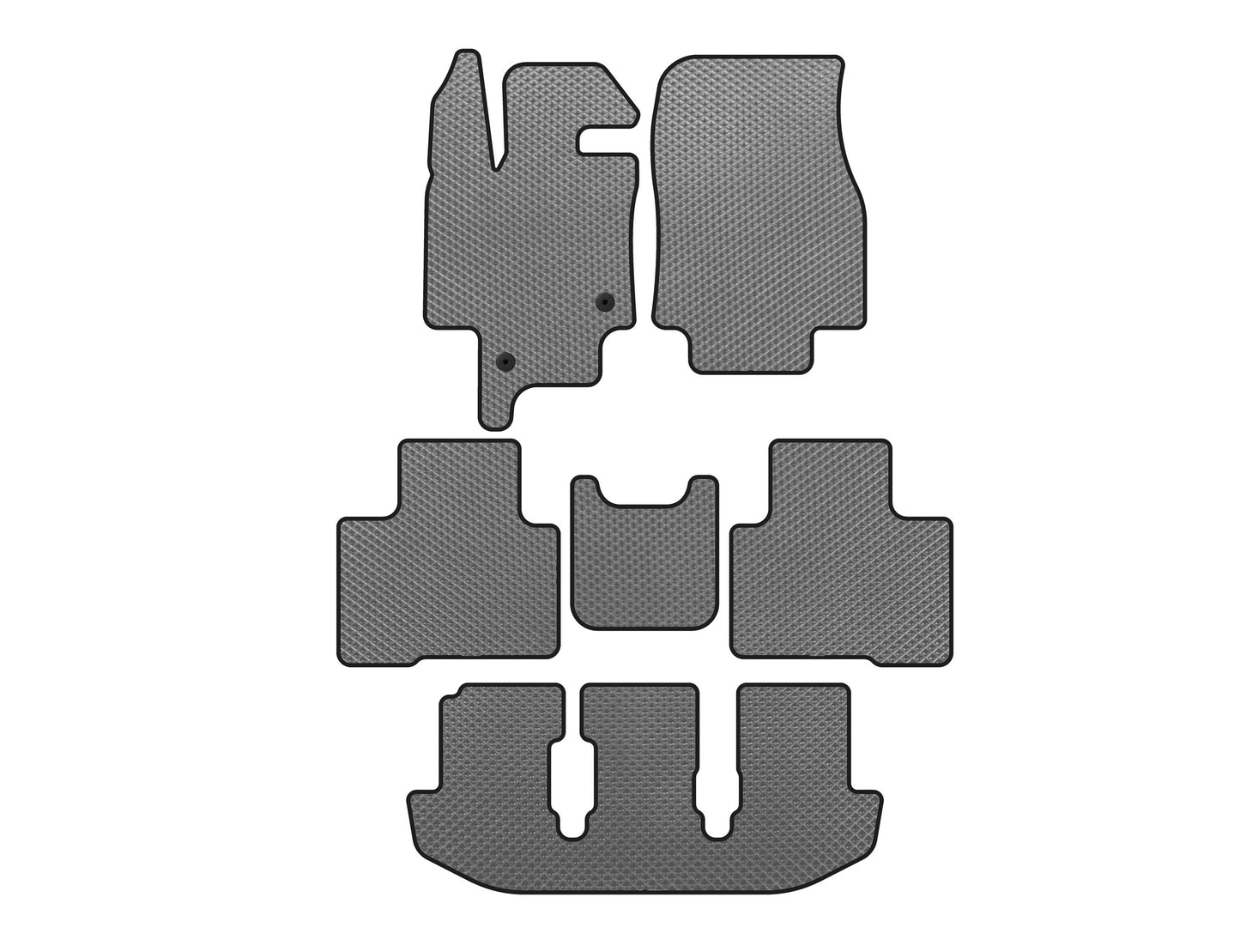 EVA Floor Mats (3 Rows, 7-Seater, Grey) for Toyota Highlander 2019- - image 1