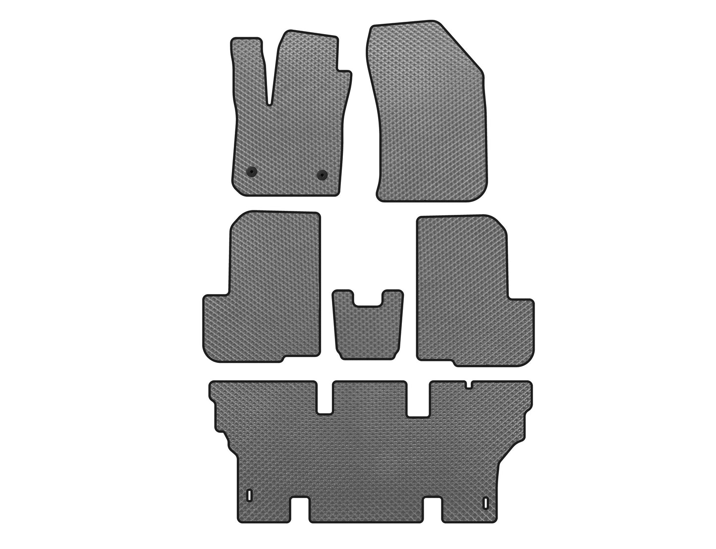 EVA Floor Mats (3 Rows, 7-Seater, Grey) for Dacia Lodgy 2012-2022 - image 1