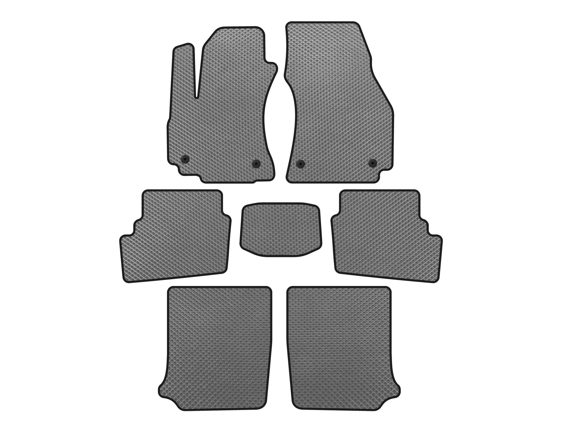 EVA Floor Mats (3 Rows, 2003-2005, 7-Seater, Grey) for Opel Zafira A 1998-2005 - image 1