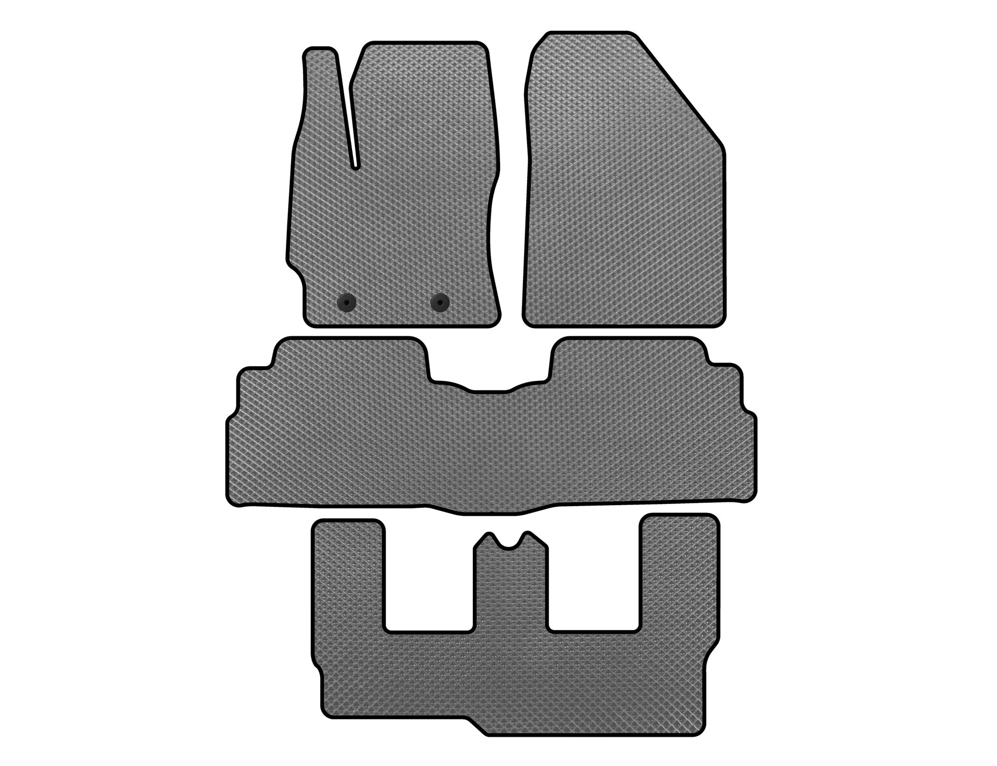 EVA Floor Mats (3 Rows, 7-Seater, Grey) for Toyota Verso 2009–2018 - image 1