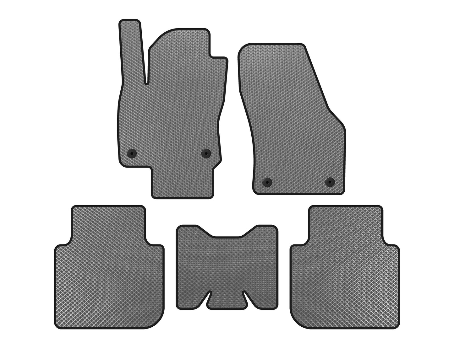 EVA Floor Mats (5-Seater/Automatic, Gray) for Skoda Kodiaq 2016-2023 - image 1