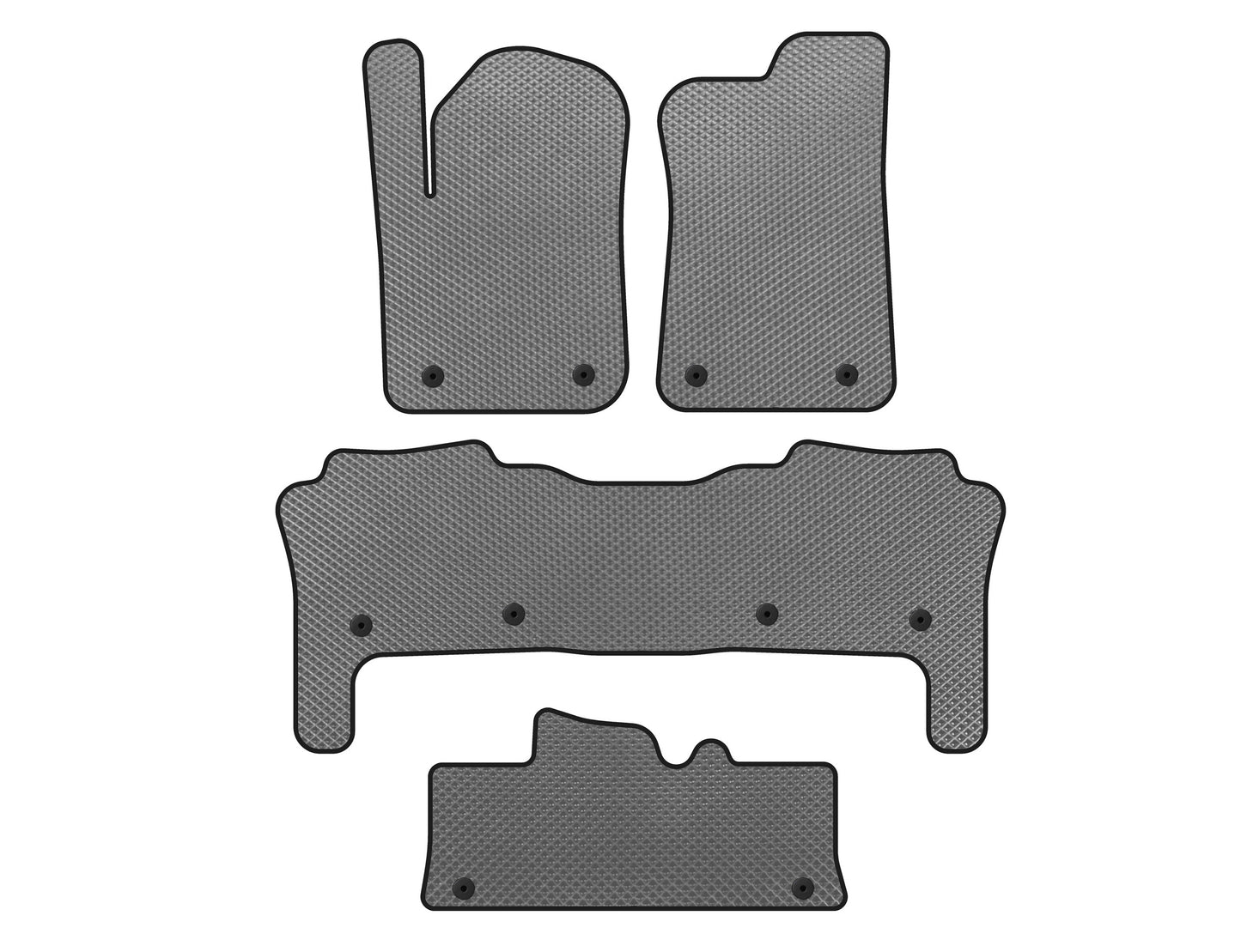 EVA Floor Mats (3 Rows, Gray) for Infiniti QX56 2010-2013 - image 1
