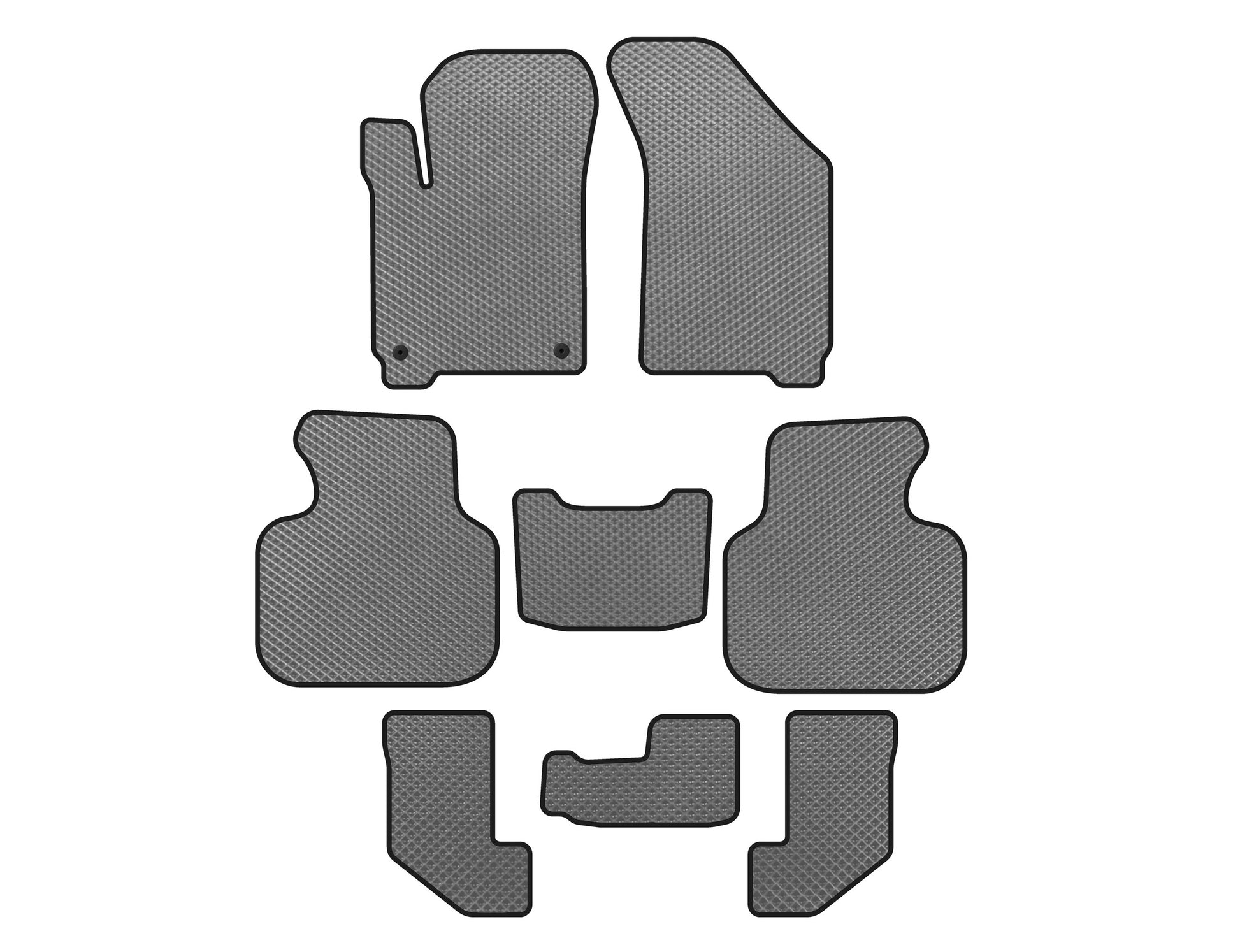 EVA Floor Mats (2008-2011, 3 Rows, Gray) for Dodge Journey 2008-2020 - image 1