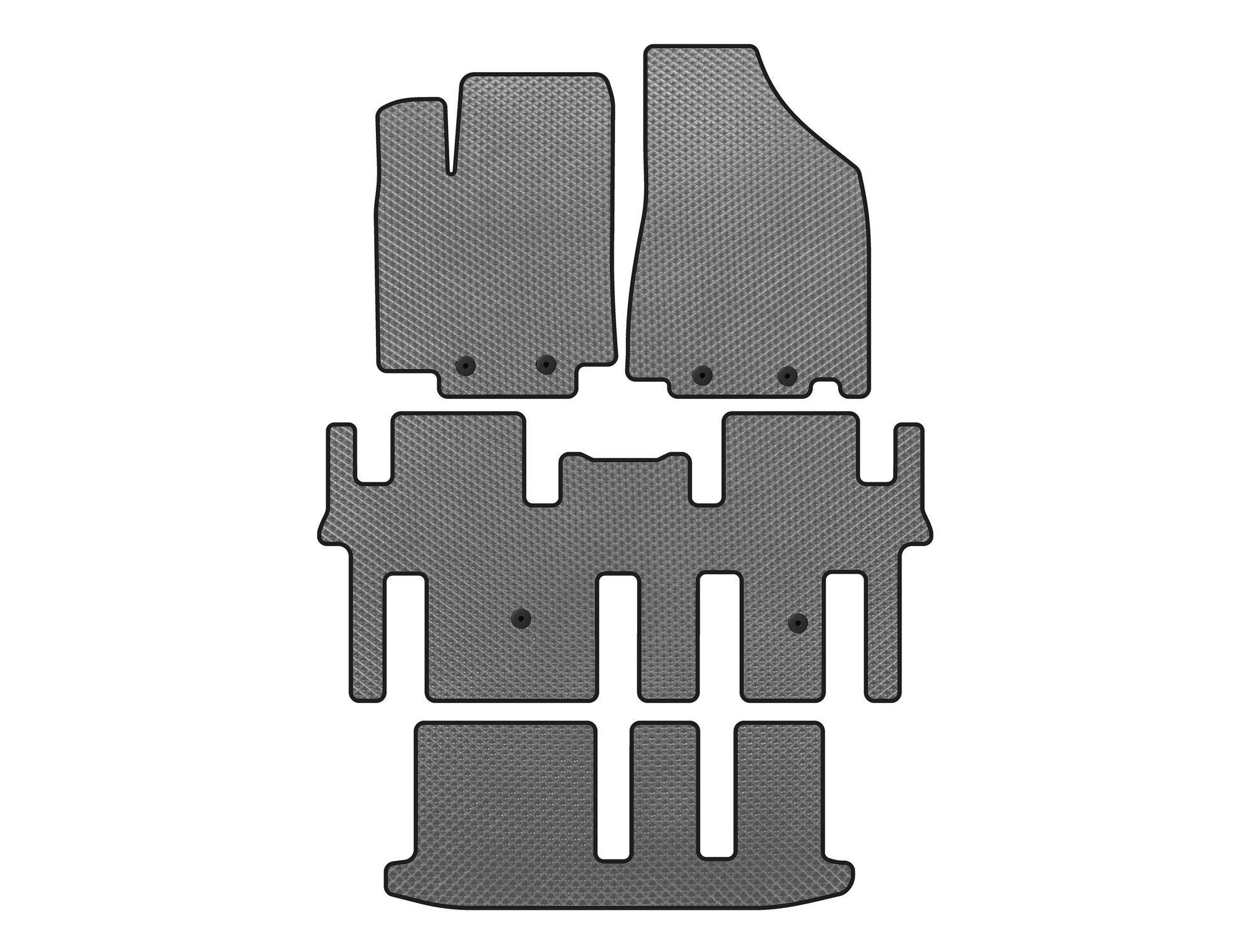 EVA Floor Mats (3 Rows, Gray) for Nissan Pathfinder R52 2012-2021 - image 1
