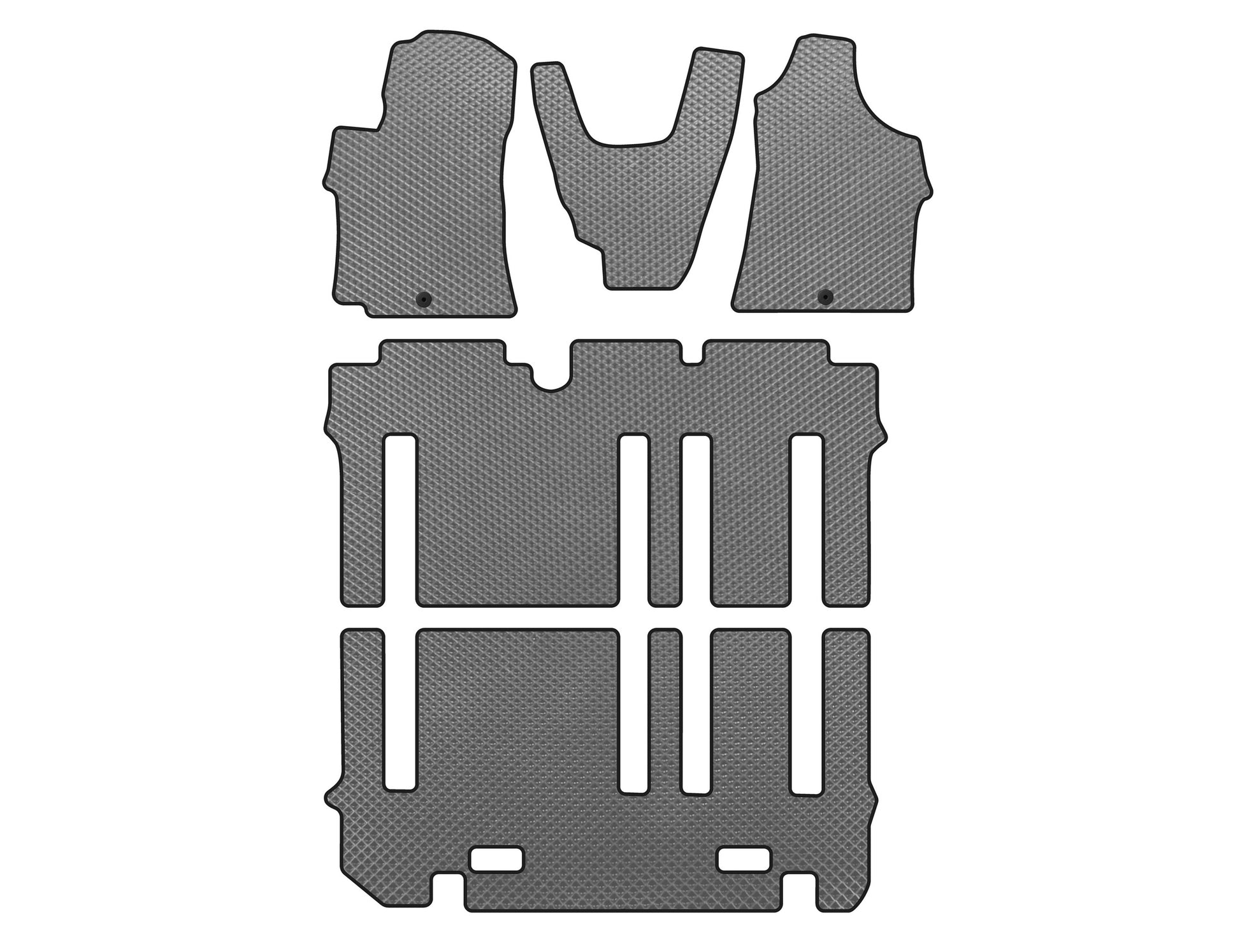 EVA Floor Mats (Full Set, Gray) for Hyundai H300, H1, Starex 2008-2020 - image 1