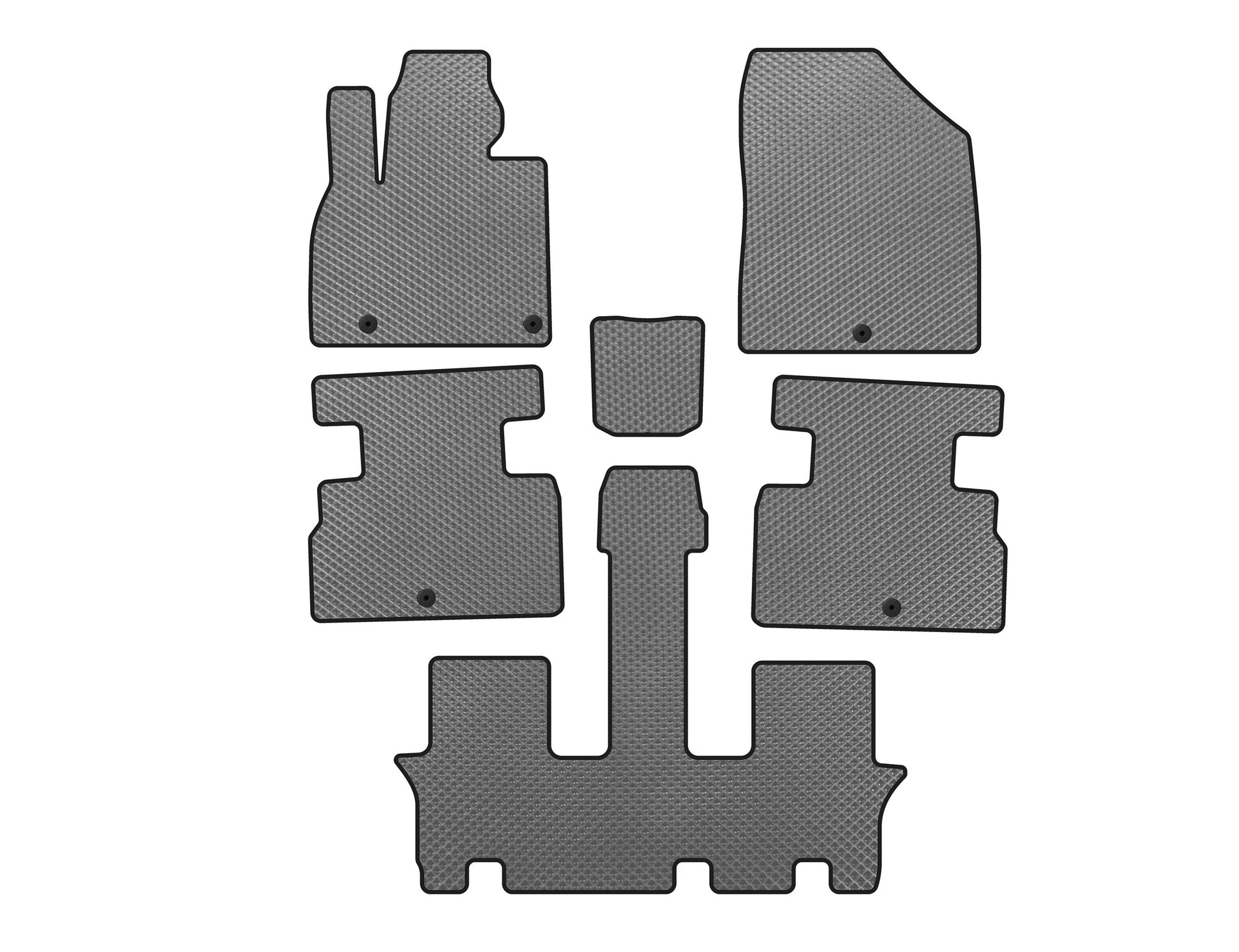 EVA Floor Mats (3 Rows, 7-Seater, Grey) for Kia Stonic 2017- - image 1