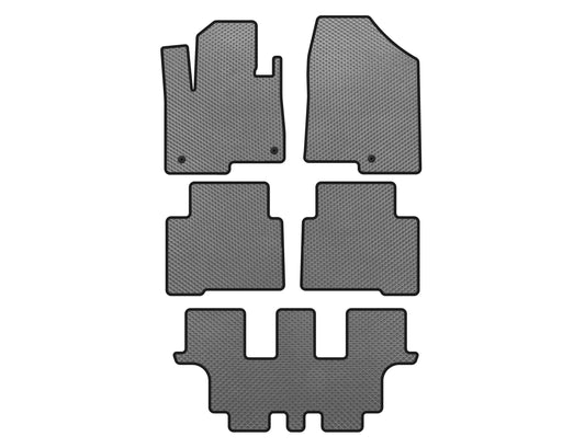 EVA Floor Mats (3 Rows, for Grand, Gray) for Hyundai Santa Fe 4 2018-2023 - image 1