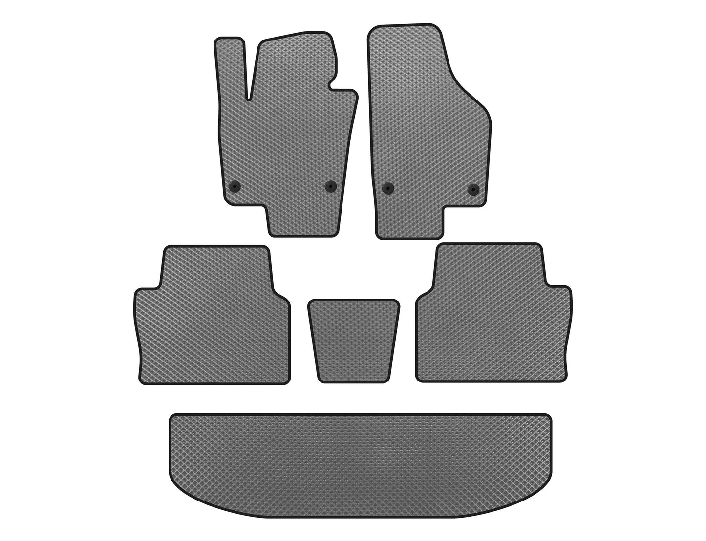 EVA Floor Mats (3 Rows, Gray) for Seat Alhambra 2010- - image 1