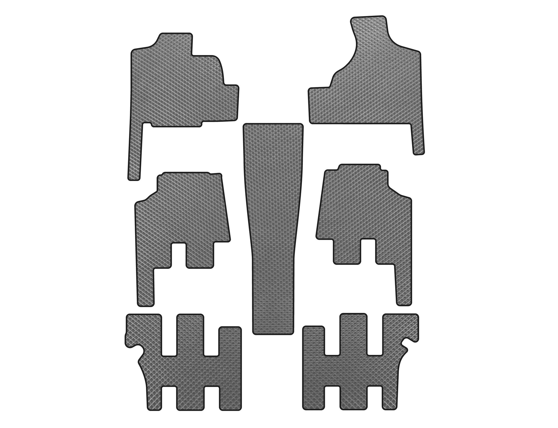 EVA floor mats (for Grand Voyager, automatic transmission, Gray) for Chrysler Voyager 2001-2007 - image 3