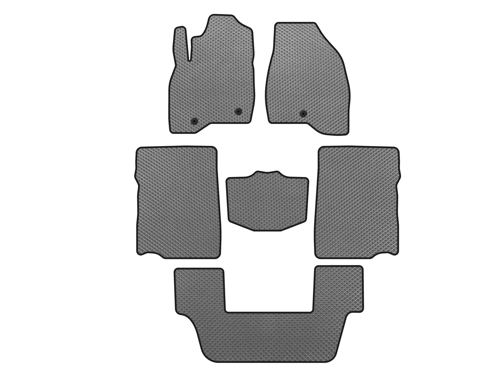 EVA floor mats (2017-2019, 3rd row, 7-seater, Gray) for Ford Explorer 2011-2019 - image 1