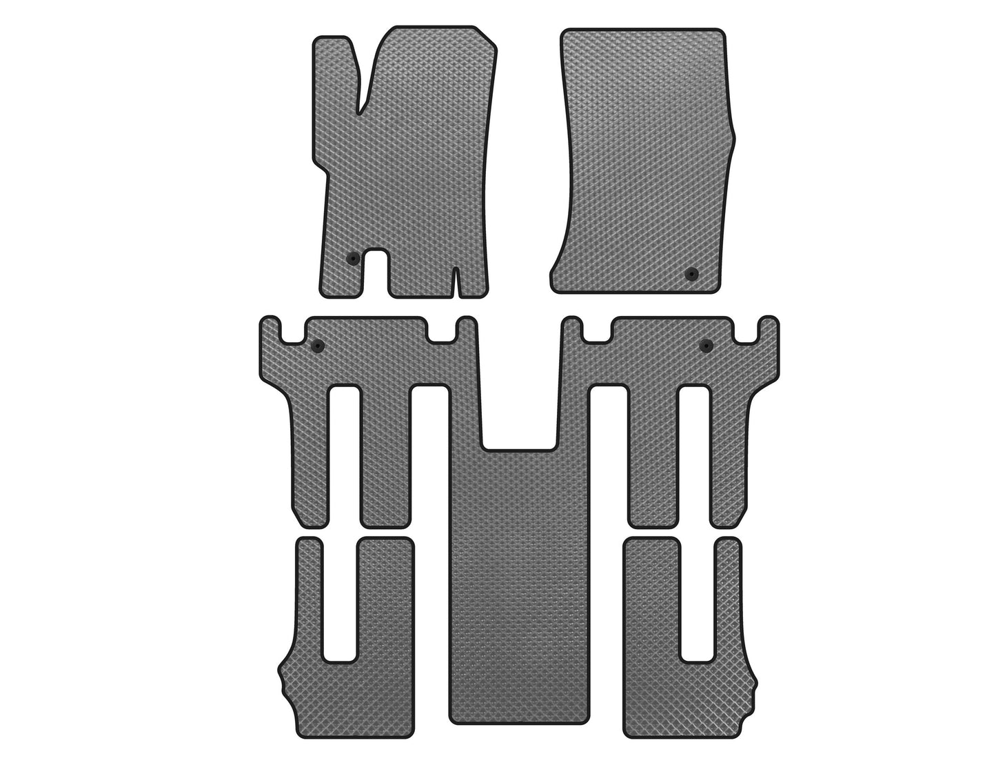 EVA Floor Mats (3 Rows, Gray) for Ssang Yong Rodius - image 1