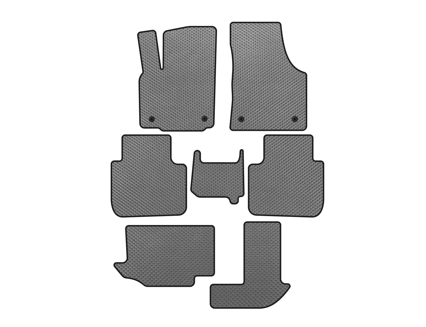 EVA Floor Mats (3 Rows, 7-Seater, Grey) for Volkswagen Atlas (Terramont) 2016- - image 1