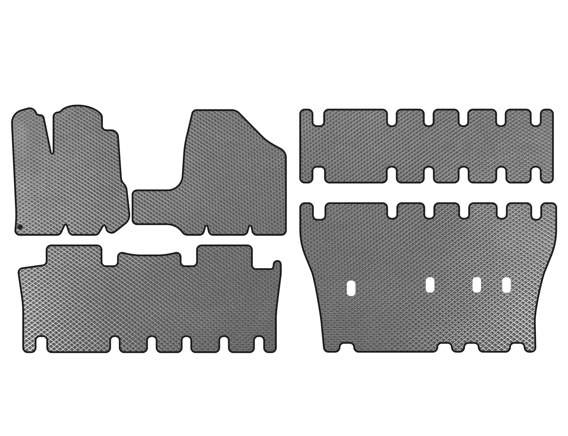 EVA Floor Mats (3 Rows, Gray) for Toyota Sienna 2003-2009 - image 1