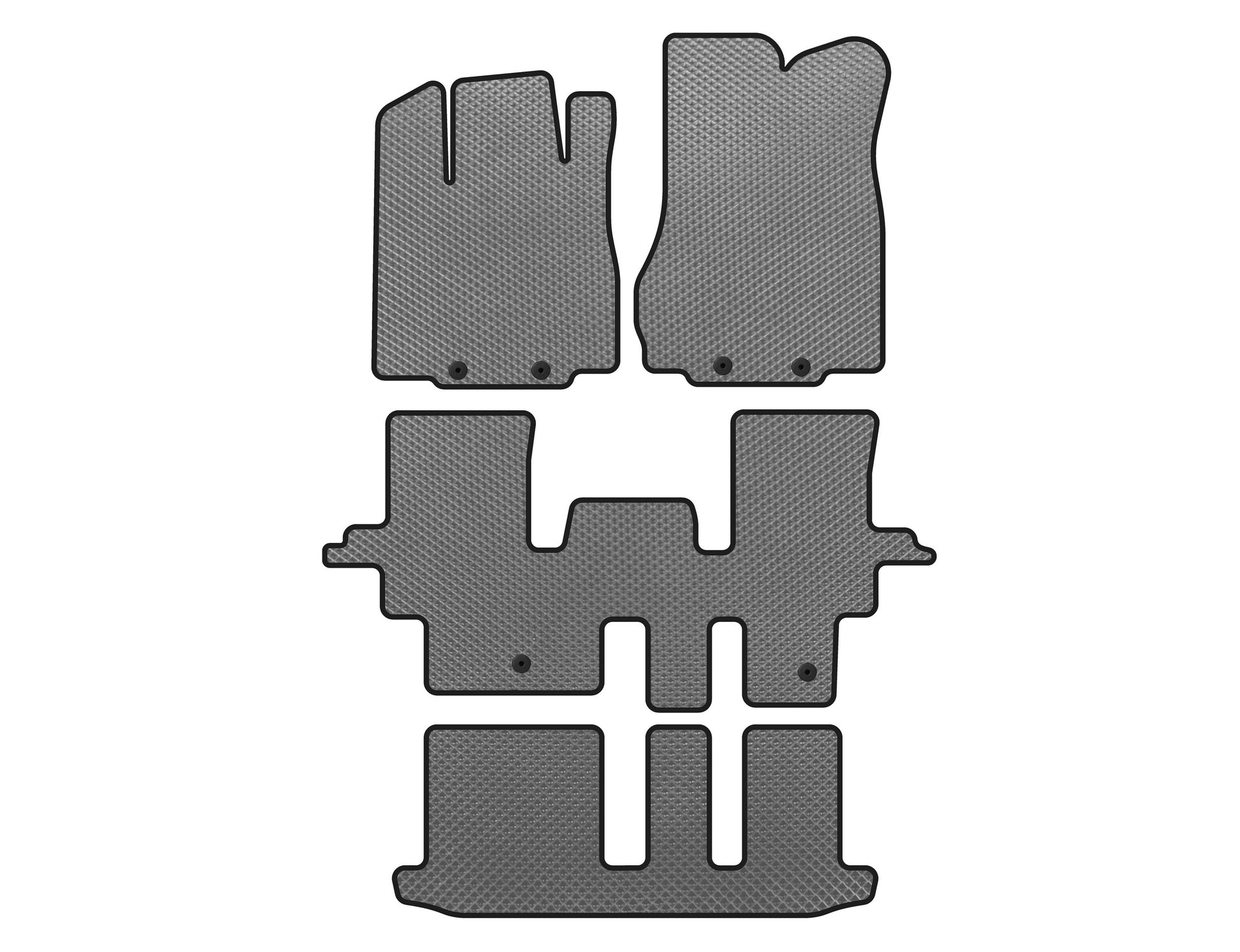 EVA Floor Mats (3 Rows, Gray) for Infiniti QX60 2016-2021 - image 1