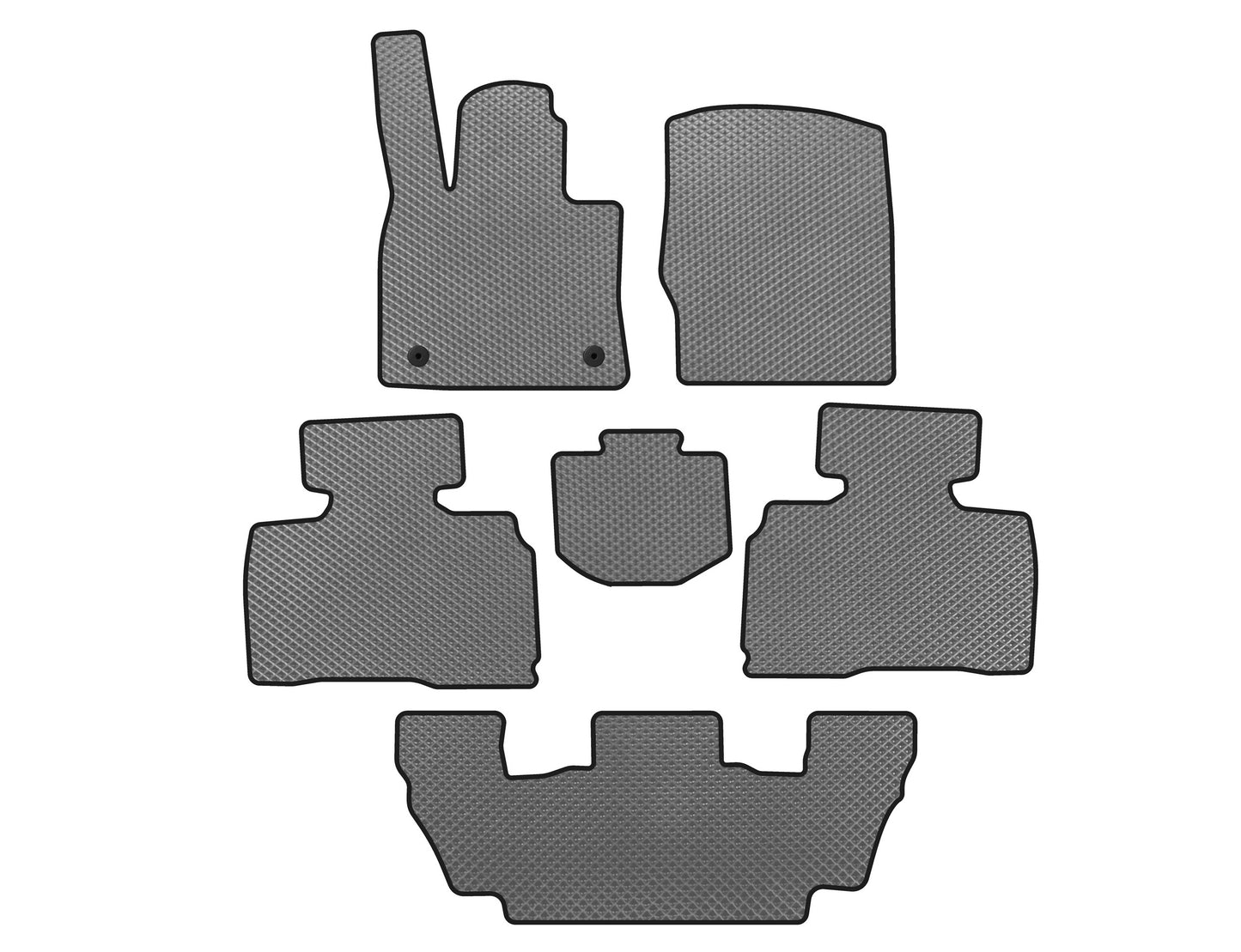 EVA Floor Mats (3 Rows, 7-Seater, Grey) for Ford Explorer 2019- - image 1