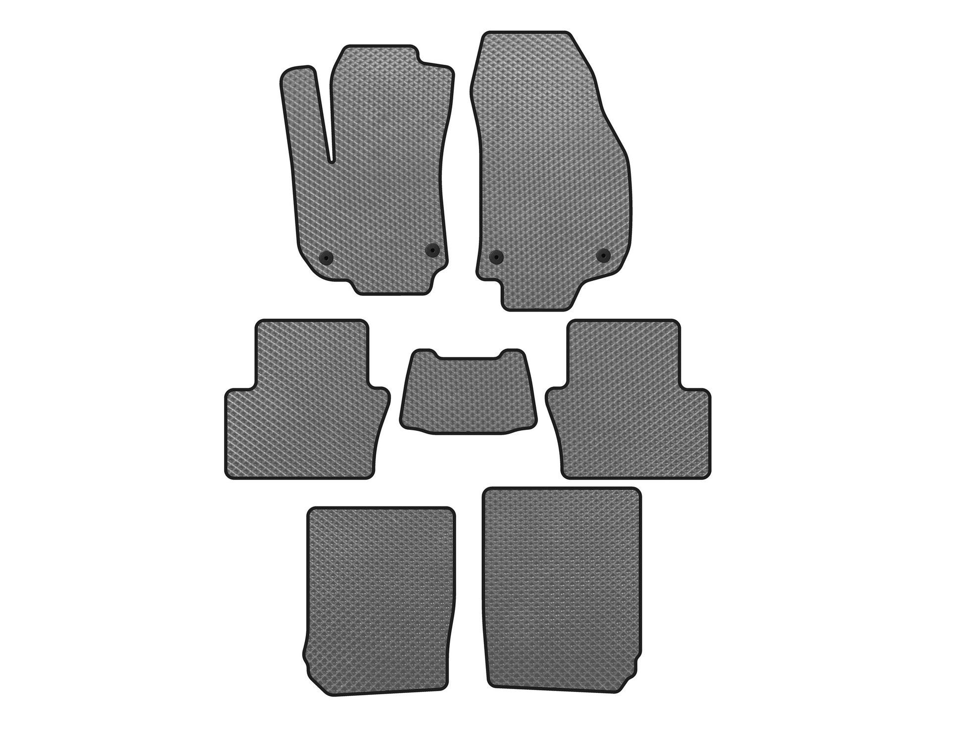 EVA Floor Mats (3 Rows, Gray) for Opel Zafira B 2005-2011 - image 1