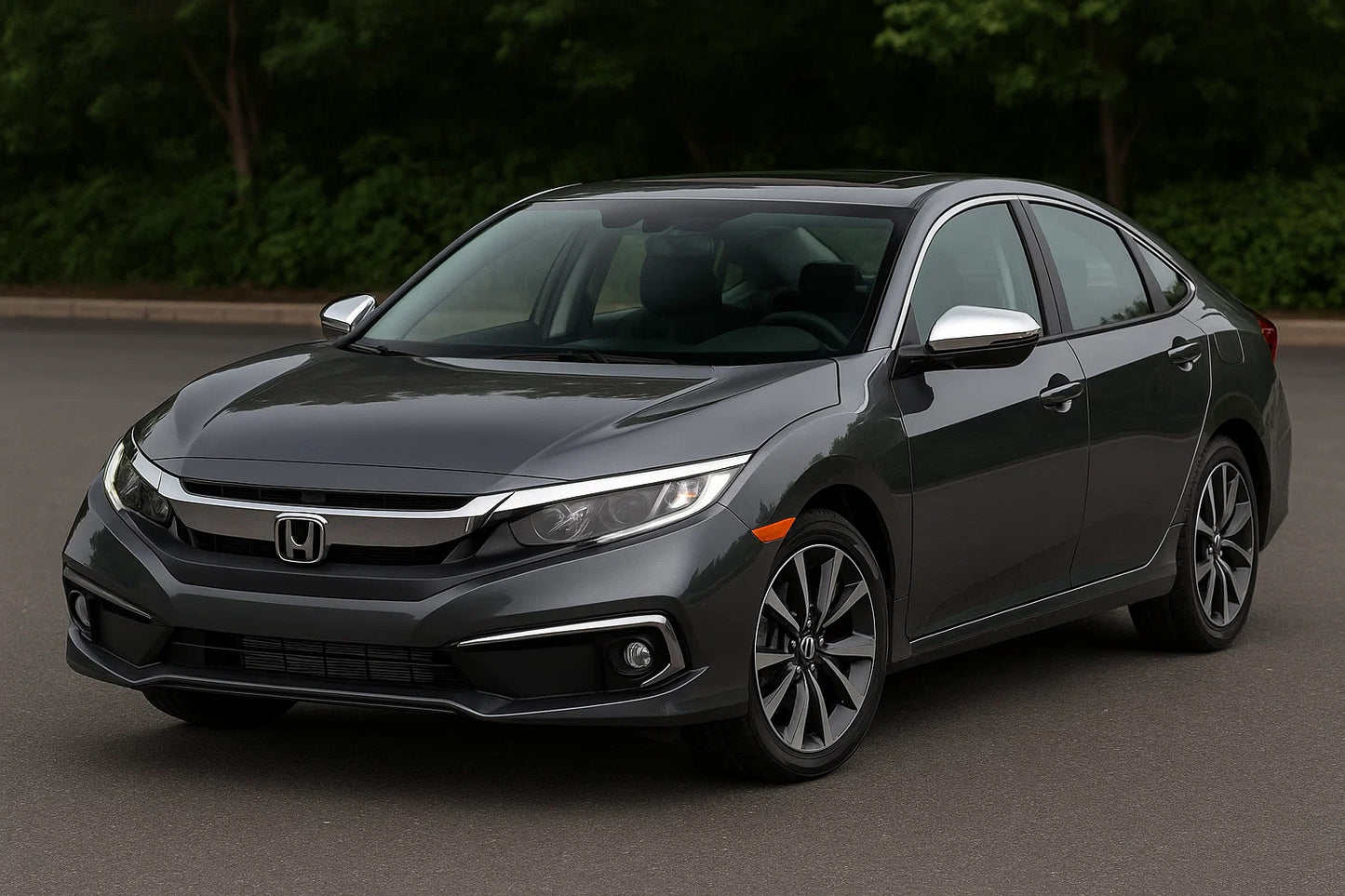 Mirror Covers (2 pcs, Stainless Steel) for Honda Civic Sedan 2021- - image 3