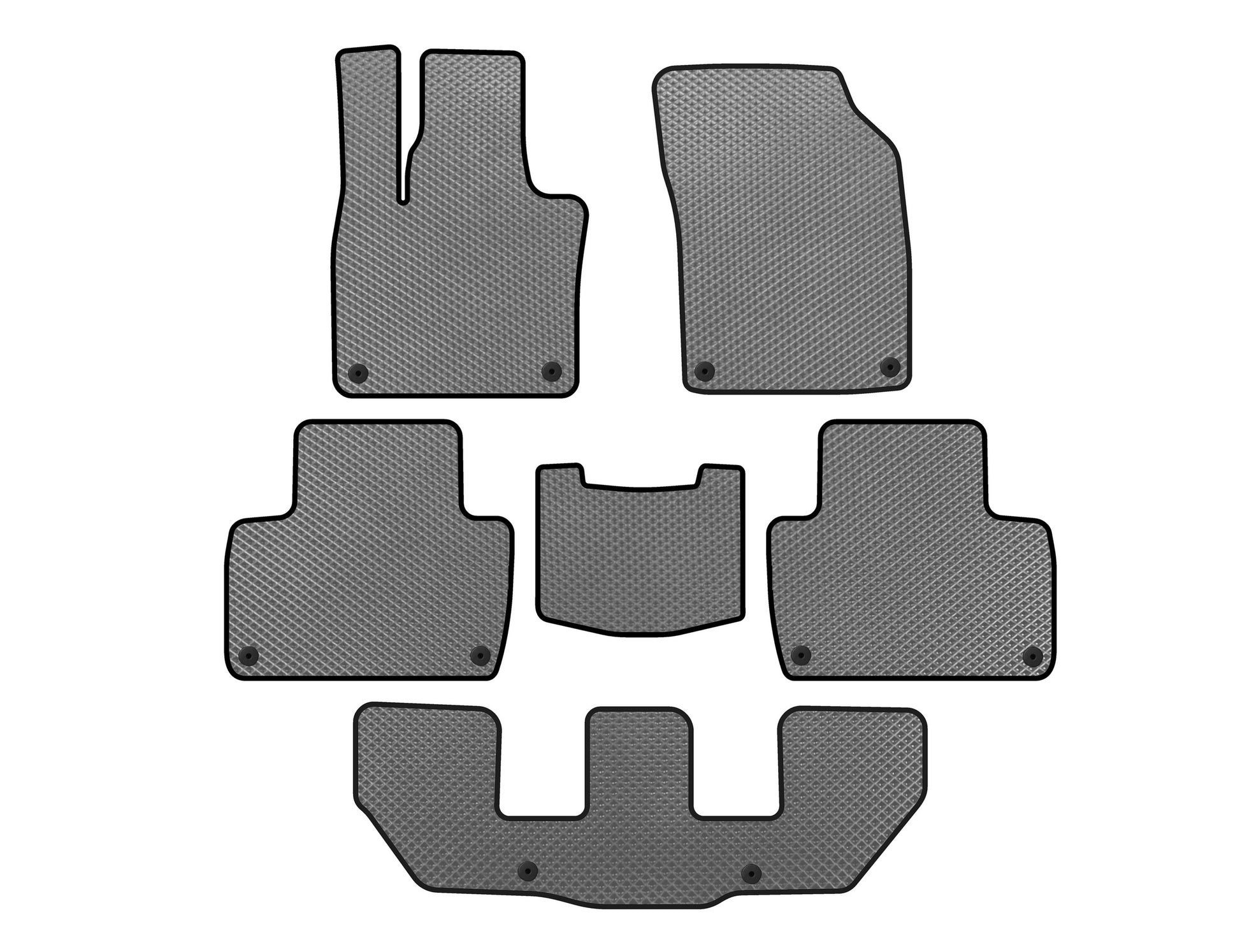 EVA Floor Mats (3 Rows, Gray) for Volvo XC90 2015- - image 1