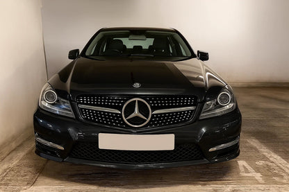 Front Grille Diamond Silver for Mercedes C-class W204 2007-2015 - image 3