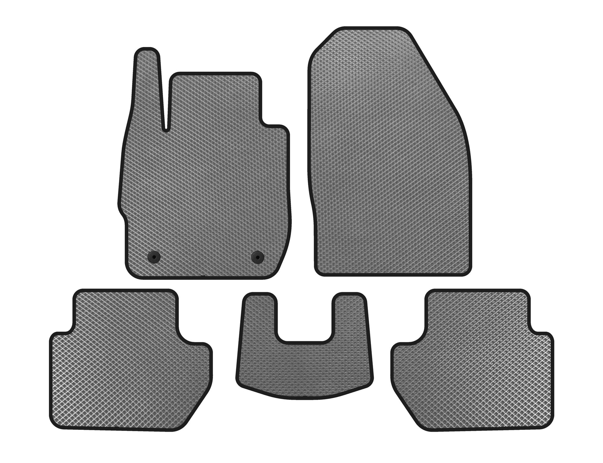 EVA Floor Mats (SD, Gray) for Ford Ka 2016- - image 1