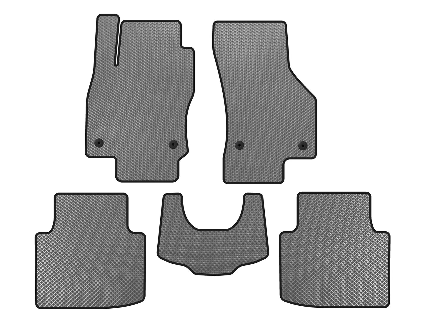 EVA Car Mats (with Paw, Gray) for Skoda Superb 2015-2024 - image 1