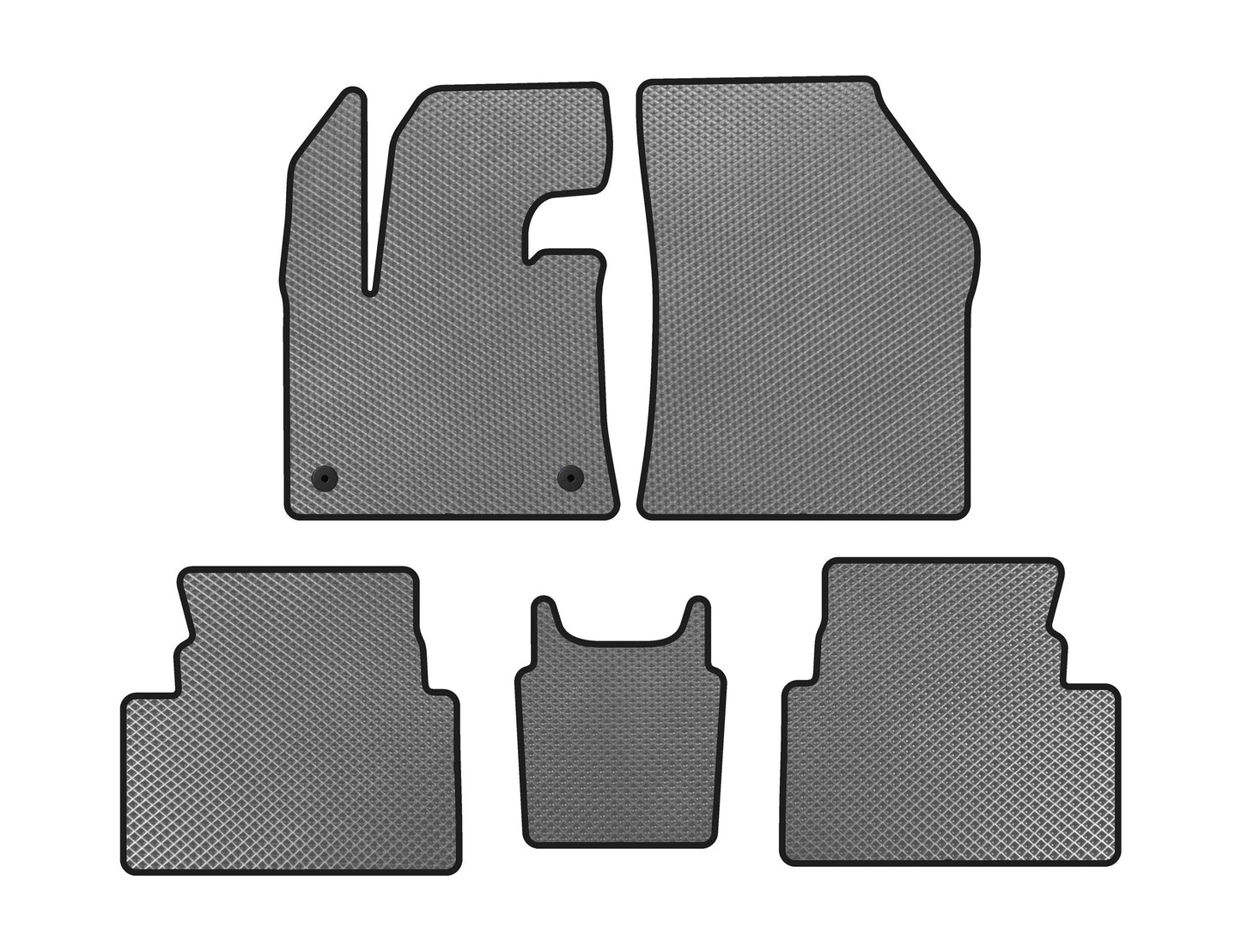 EVA Floor Mats (Floor-Mounted Gas Pedal, Gray) for Citroen C5 Aircross 2017- - image 1