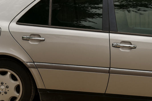 Chrome Door Handle Covers (4 pcs, Stainless Steel) for Mercedes C-class W202 1993-2001 - image 2