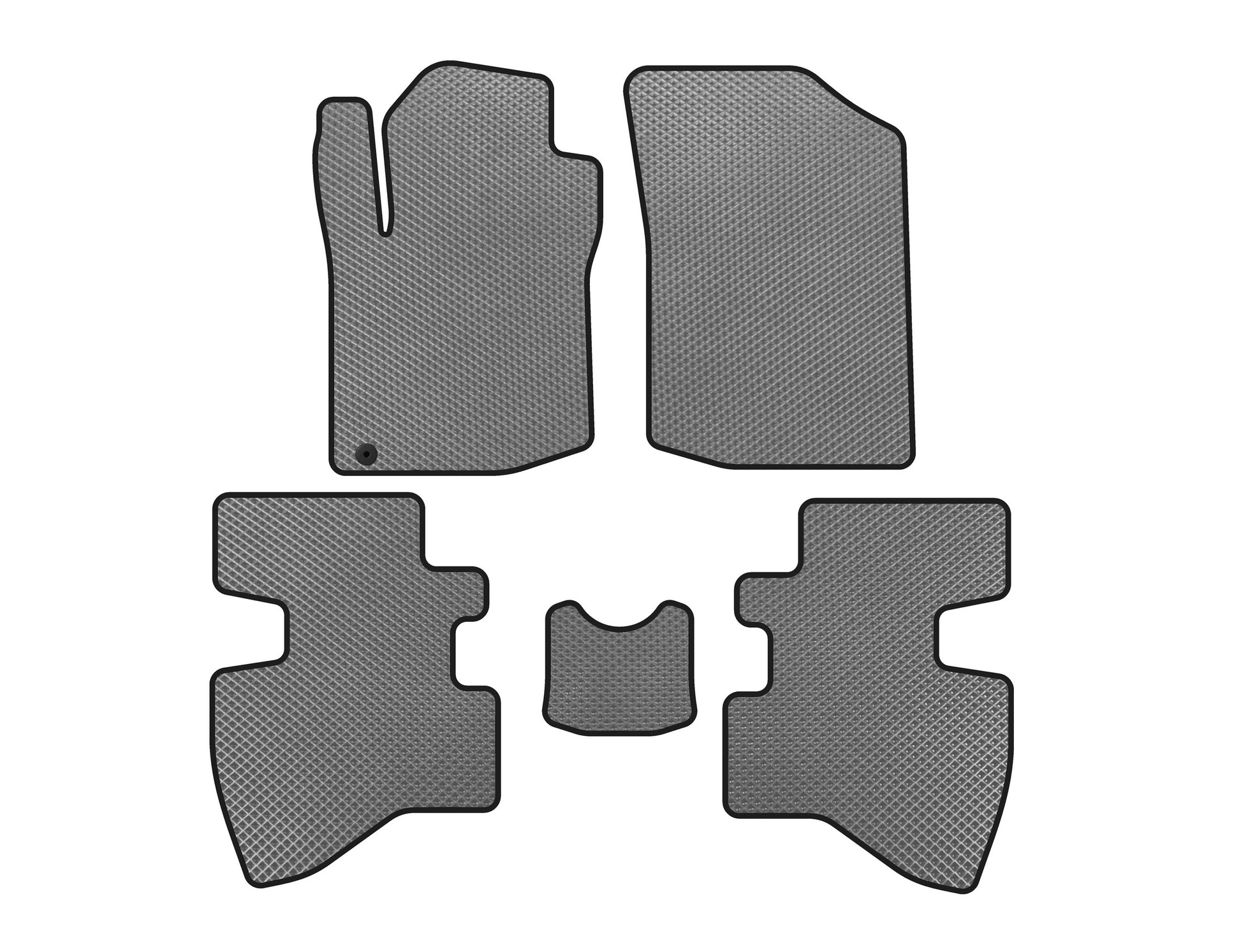 EVA Floor Mats (2007-2009, HB, 3-Door, Gray) for Toyota Aygo 2007-2014 - image 1
