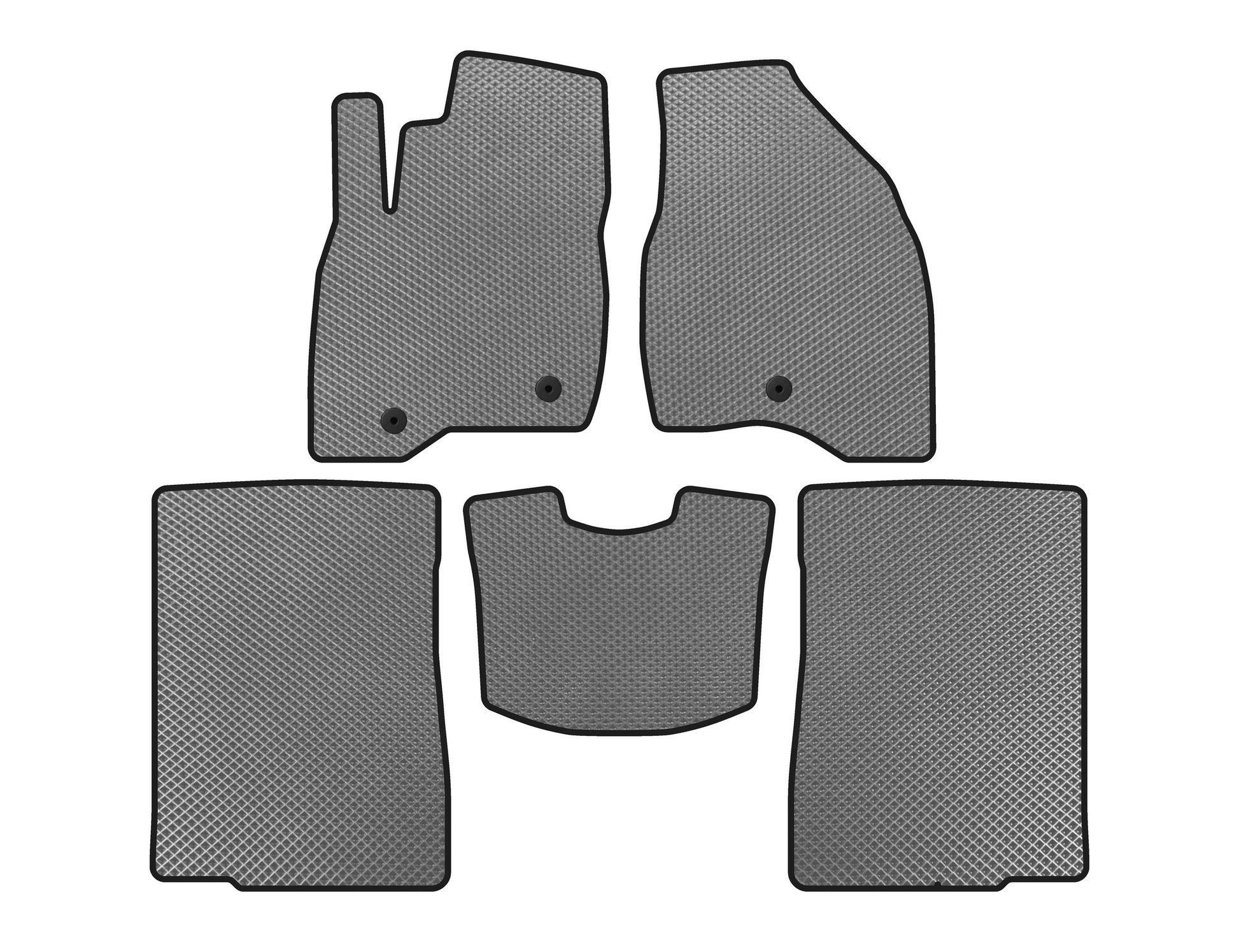 EVA Floor Mats (2015-2017, 2 Rows, 7-Seater, Gray) for Ford Explorer 2011-2019 - image 1