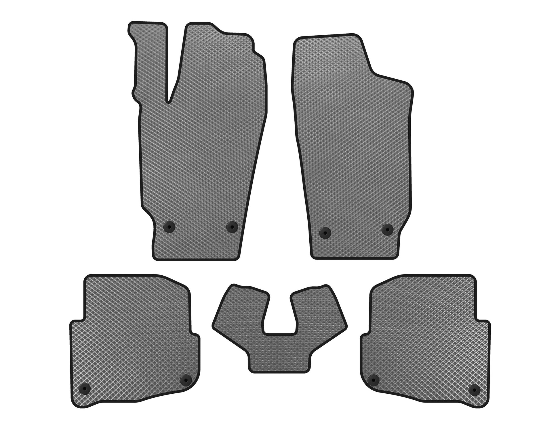EVA Floor Mats (SD, Gray) for Skoda Fabia 2000-2007 - image 1