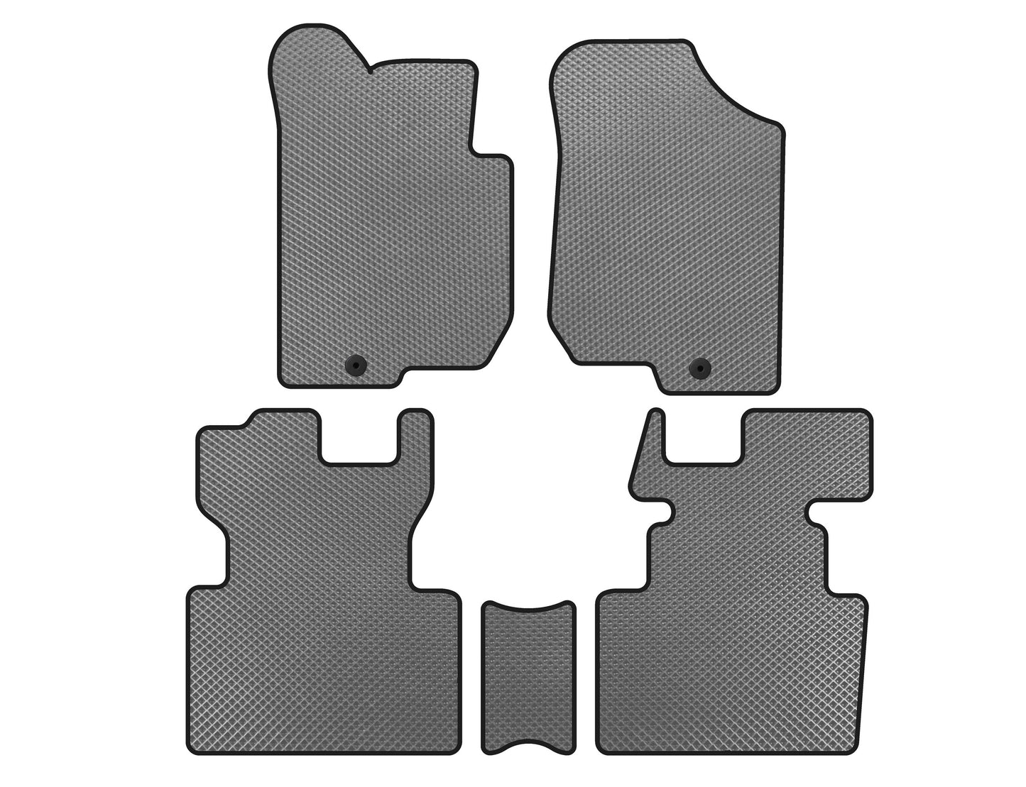 EVA floor mats (2006-2012, 2 rows, 7-seater, Gray) for Kia Carens 1999-2012 - image 1