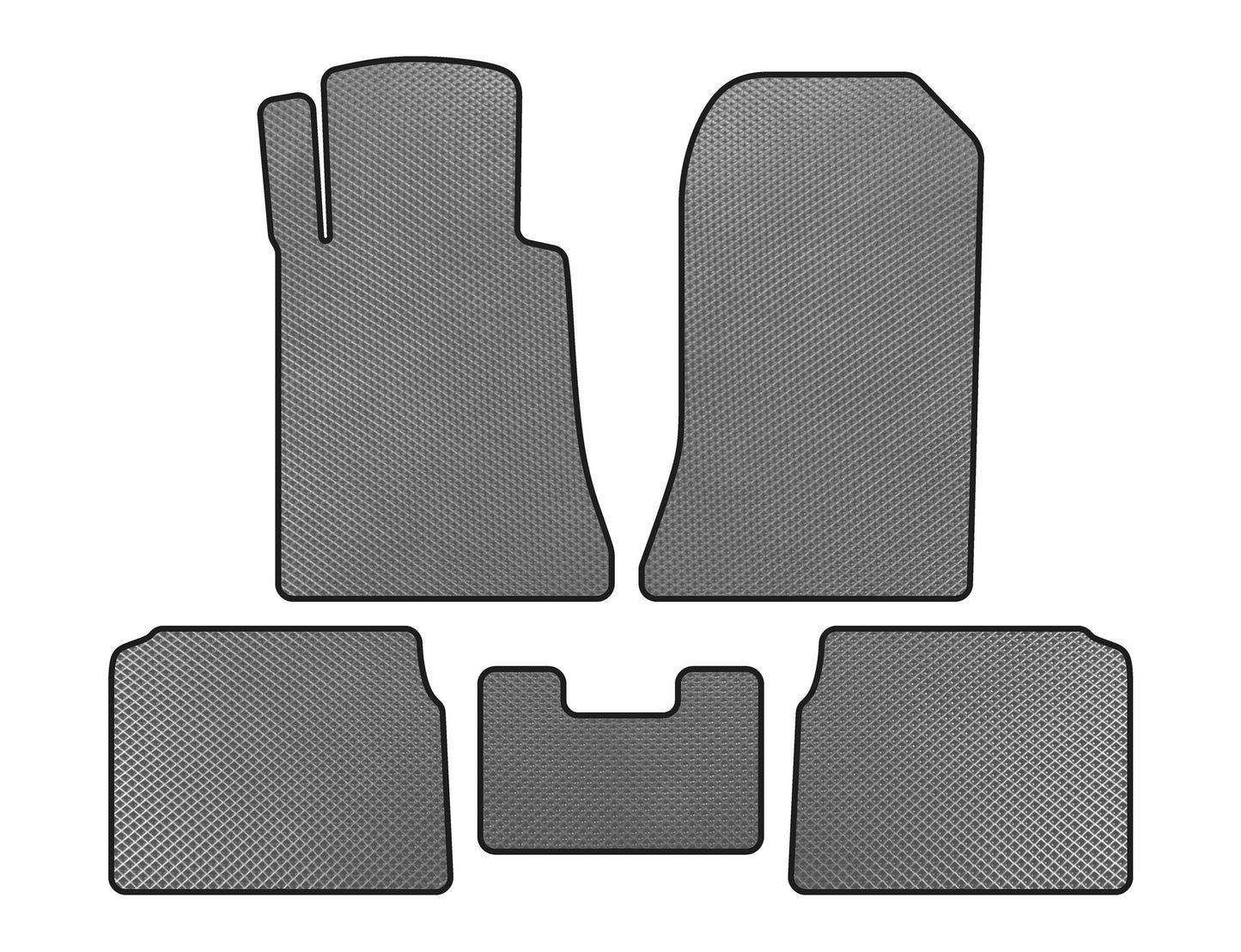 EVA Floor Mats (SD, Gray) for Mercedes E-сlass W124 1984-1997 - image 1