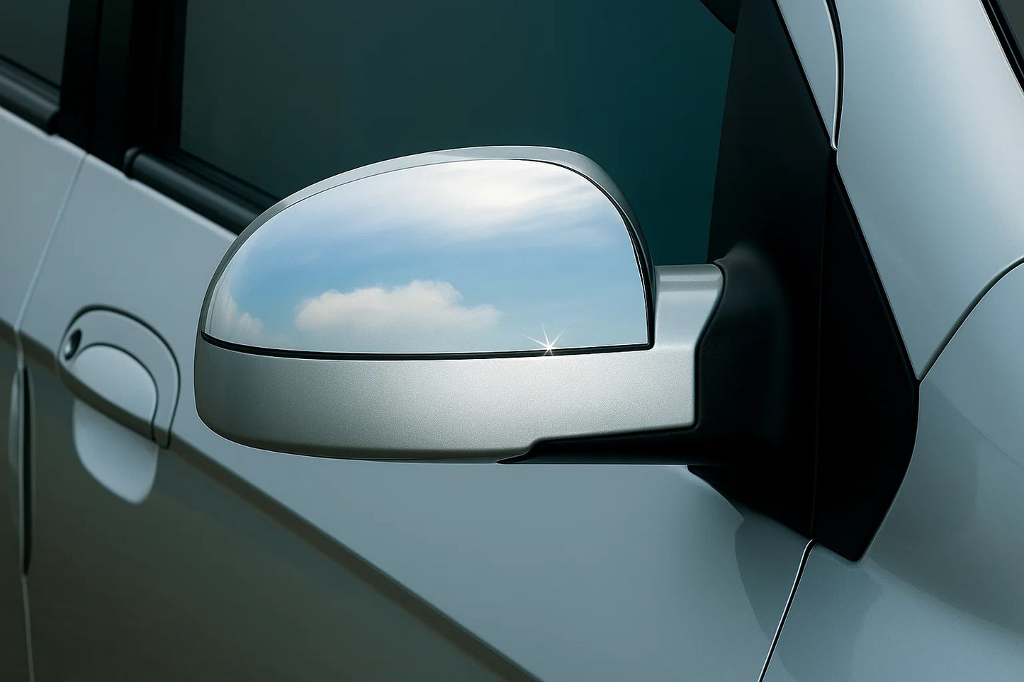 Mirror top covers (2 pcs, plastic) for Hyundai Getz 2002- - image 1