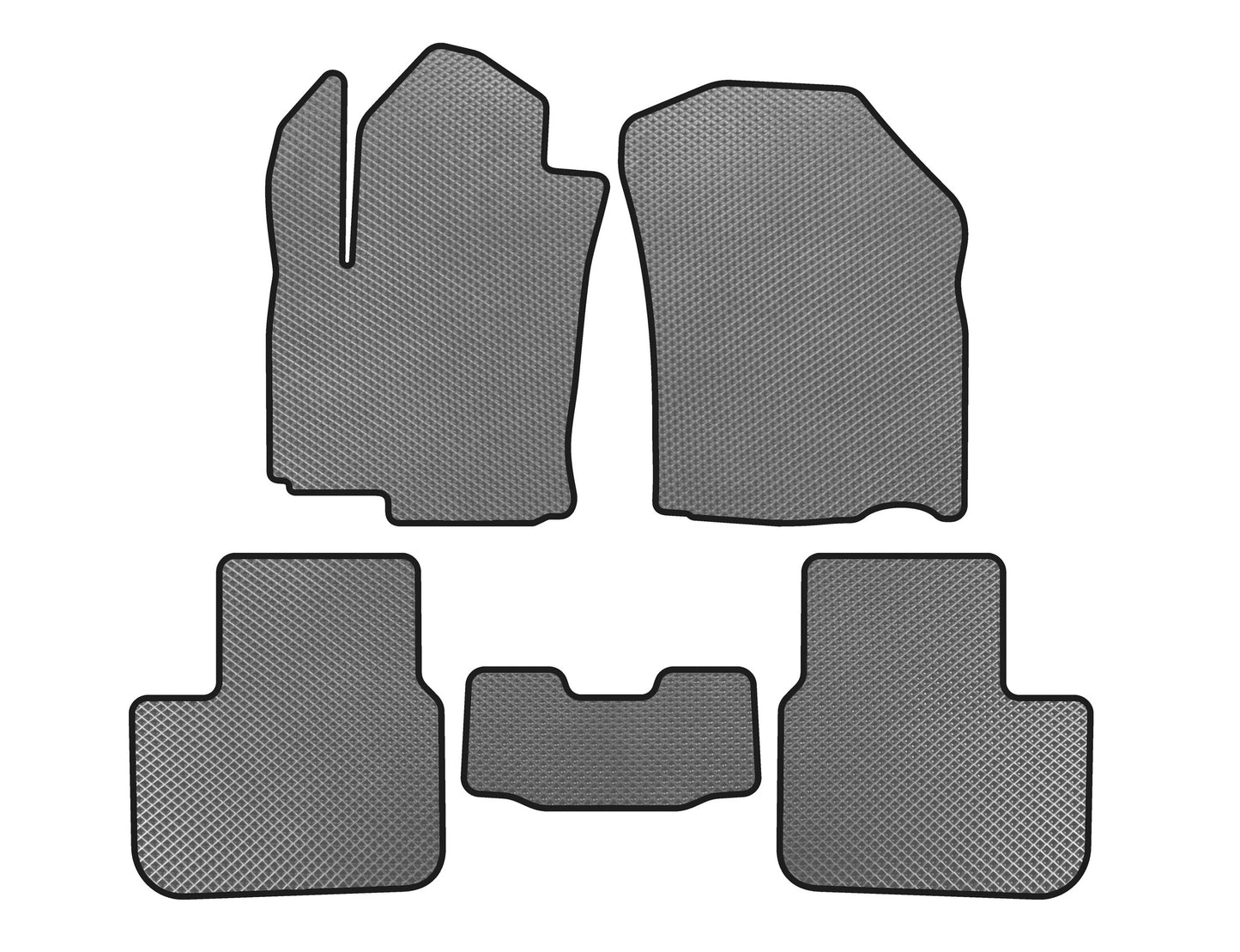 EVA Floor Mats (HB, Gray) for Fiat Sedici 2006-2014 - image 1