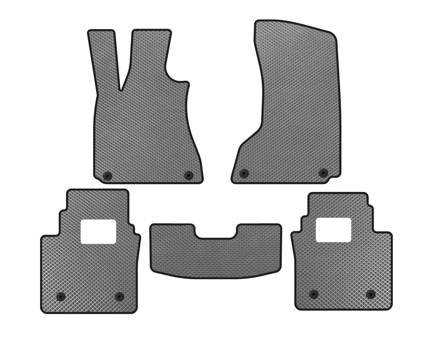 EVA Floor Mats (SD, Gray) for Maserati Quattroporte 2013-2023 - image 1