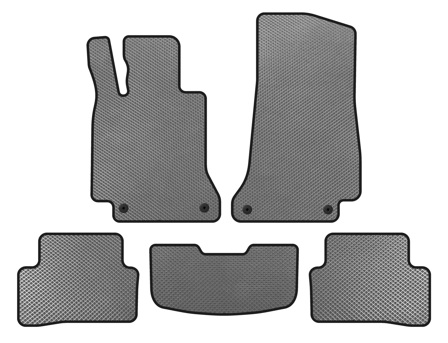 EVA Floor Mats (SD, Gray) for Mercedes C-сlass W205 2014-2021 - image 1